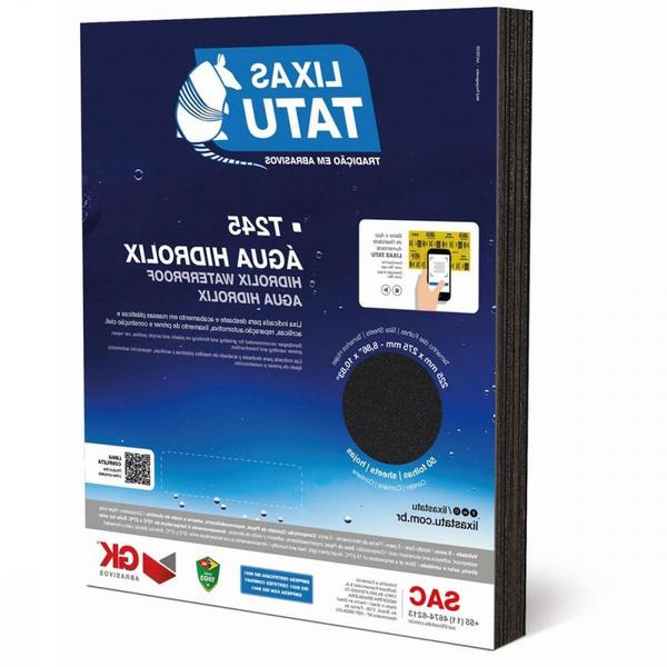 Imagem de Lixa D Agua Tatu Hidrolix Gk 100 ./ Kit Com 50 Folhas