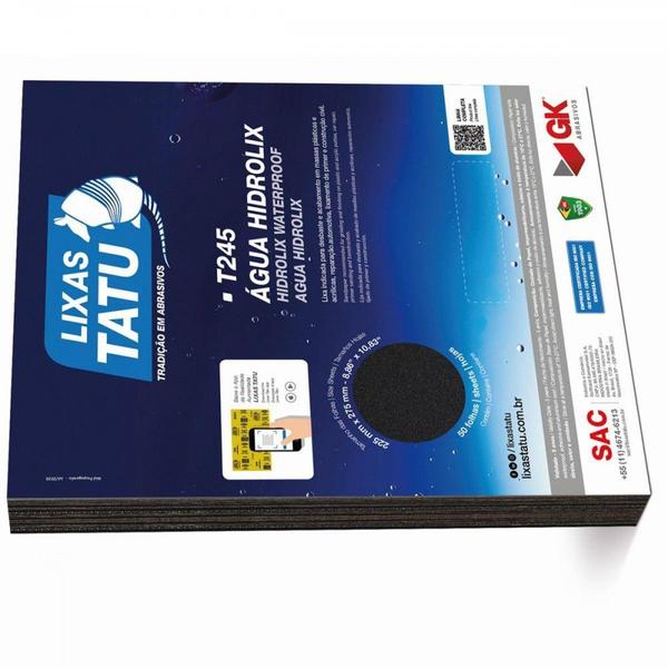 Imagem de Lixa D Agua Tatu Hidrolix Gk 150 . / Kit C/ 50 Folhas