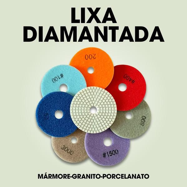 Imagem de Lixa Diamantada Polir Mármore Branca Granito Porcelanato