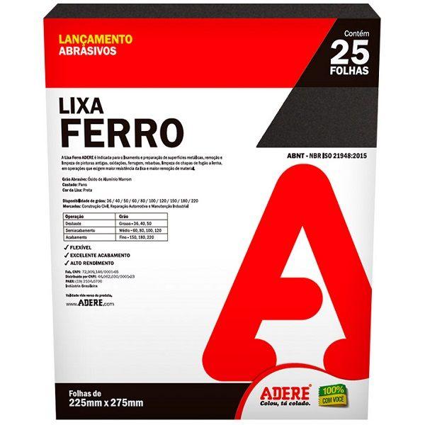 Imagem de Lixa Ferro Grao 100 25 Folhas 225 X 275MM LFE100