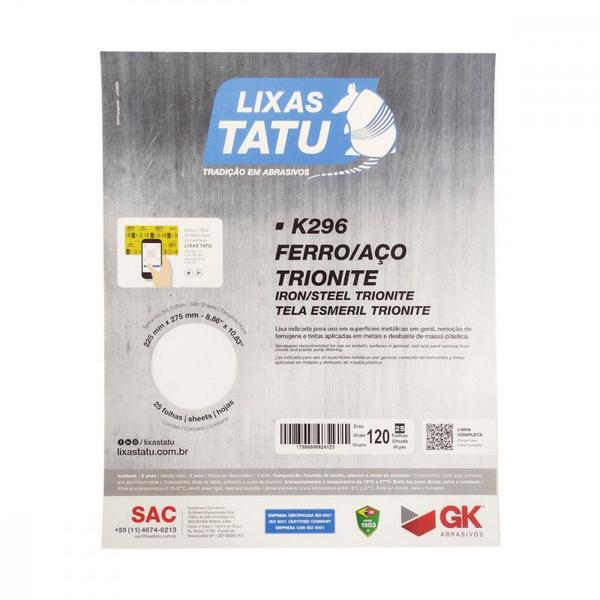 Imagem de Lixa Ferro Tatu 120 Trionite  K29601200025 . / Kit C/ 25