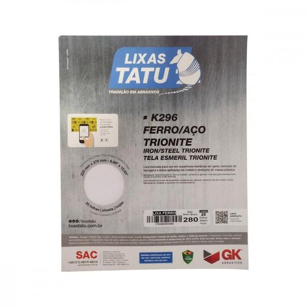 Imagem de Lixa Ferro Tatu 280 Trionite K29602800025 - Kit C/25