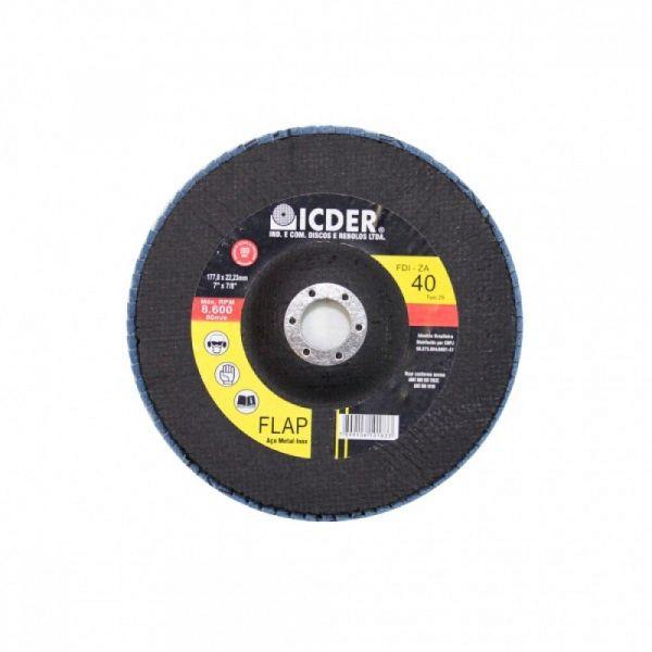 Imagem de Lixa Flap Disc R822  115 x 22  GR 40  Icder