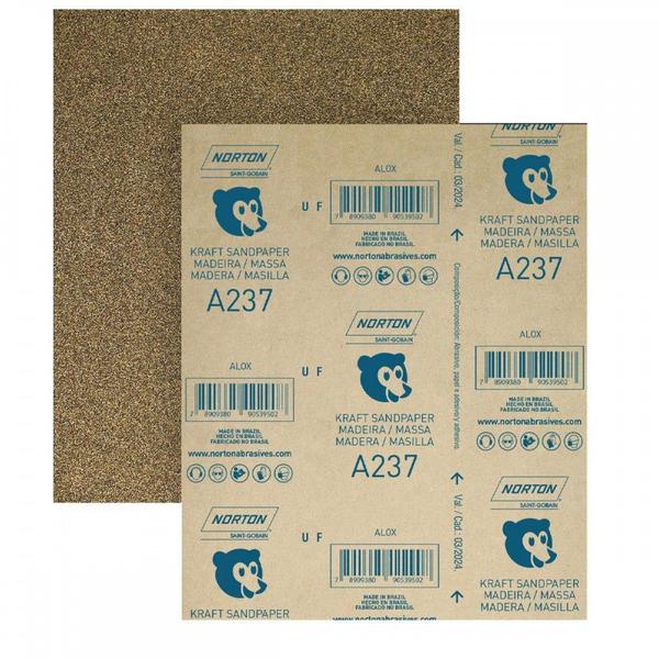 Lixa Madeira Norton 100 ./ Kit Com 50 Folhas Imagem de Lixa Madeira Norton 100 ./ Kit Com 50 Folhas