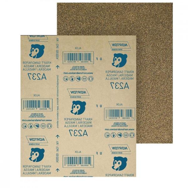 Lixa Madeira Norton 100 ./ Kit Com 50 Folhas Imagem de Lixa Madeira Norton 100 ./ Kit Com 50 Folhas