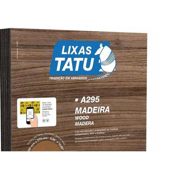 Imagem de Lixa Madeira Tatu 120 . / Kit C/ 50 Folhas