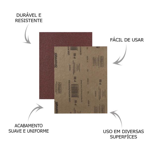 Imagem de Lixa Massa e Madeira 50 Para Desbaste Starrett