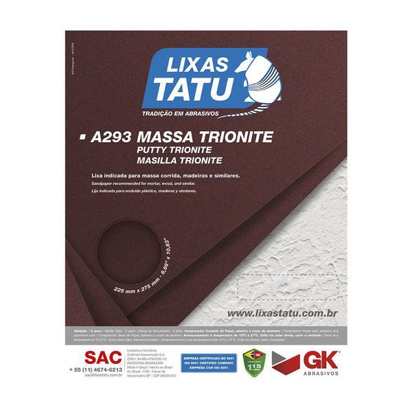 Imagem de Lixa Massa Trionite A293 Grão 220 F 225 x 275  (50 Folhas) Lixas Tatu