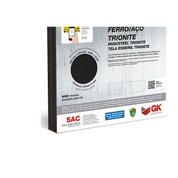 Lixa Tatu Gk Ferro 60 C/25 Imagem de Lixa Tatu Gk Ferro 60 C/25
