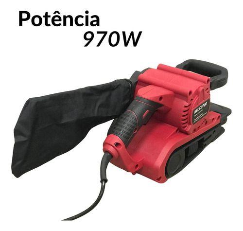 Imagem de Lixadeira De Cinta Elétrica 970w Importway 220v Vermelha