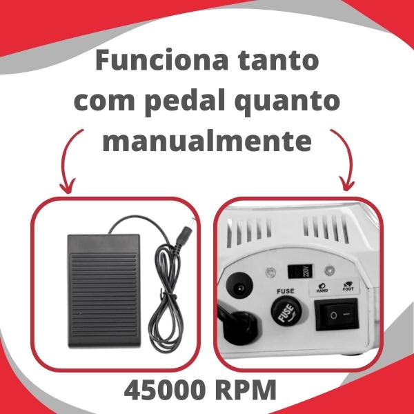 Imagem de Lixadeira de Unha Profissional Nail Drill 45000rpm