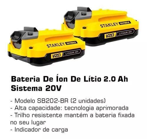 Imagem de Lixadeira Esmerilhadeira 2 Bateria 20v Sbg700 Stanley Maleta