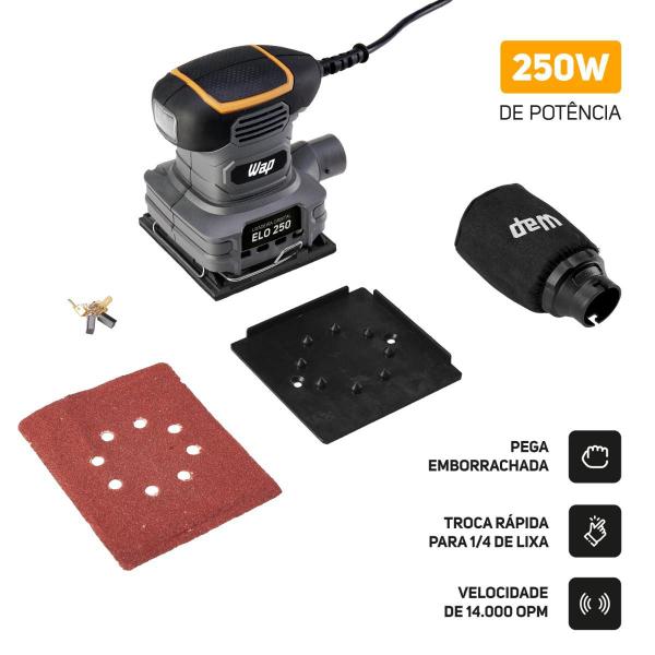 Imagem de Lixadeira Orbital Elo Wap 250W 127V