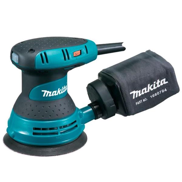 Imagem de Lixadeira Roto Orbital 125Mm Industrial 300W Com Lixa Saco Coletor BO5031 110V Makita