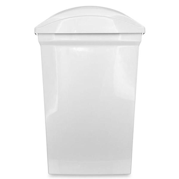Imagem de Lixeira 40L Com Tampa Basculante Cesto Lixo Cozinha - Branco