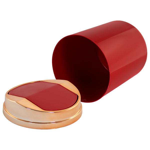 Lixeira 5 Litros Com Tampa Basculante Vai e Vem Rosé Gold - Vermelho - Wp Connect Imagem de Lixeira 5 Litros Com Tampa Basculante Vai e Vem Rosé Gold - Vermelho