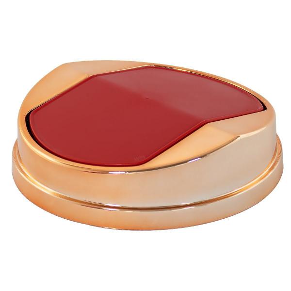 Lixeira 5 Litros Com Tampa Basculante Vai e Vem Rosé Gold - Vermelho - Wp Connect Imagem de Lixeira 5 Litros Com Tampa Basculante Vai e Vem Rosé Gold - Vermelho
