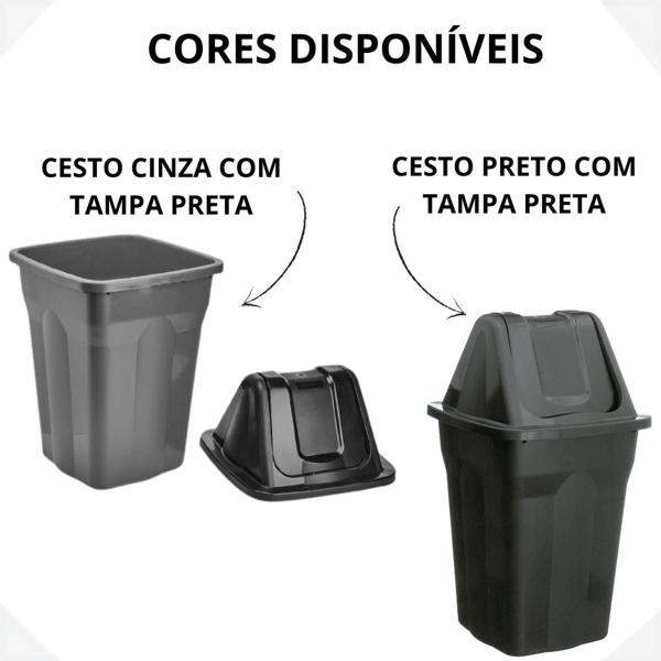 Imagem de Lixeira 60 l c/ tampa basculante Reciclada