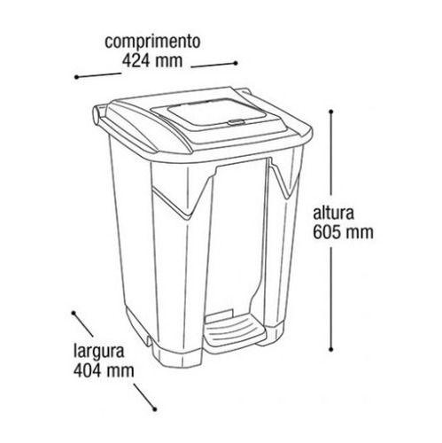 Imagem de Lixeira 60 Litros Reciclaveis Moderna Com Pedal