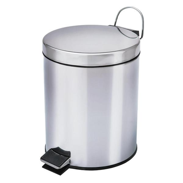 Lixeira aço inox de 5 litros com cesto removível Healer Lixeira aço inox de 5 litros com cesto removível Healer