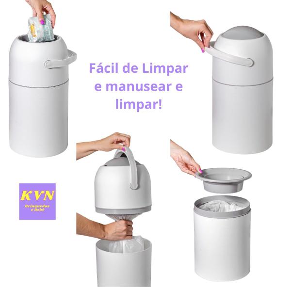 Imagem de Lixeira anti odor 3 em 1 baby mel baneiro quarto luxo preta