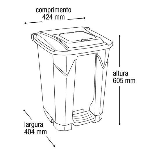 Imagem de Lixeira Arqplast 60L com Roda e Pedal: Mais Praticidade e Higiene para sua Casa ou Escritório, com Tampa Click e Design Moderno