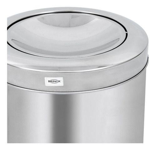 Imagem de Lixeira Basculante 21l Aço Inox 46x25cm Sobrepor - Brinox