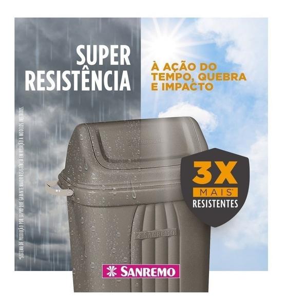 Imagem de Lixeira Basculante 30 Litros De Chão Piso Resistente - Plástico Sanremo