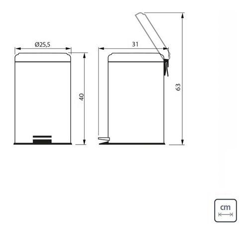 Imagem de Lixeira C/ Pedal Em Aço Inox 12l Brasil 94538/112 Tramontina