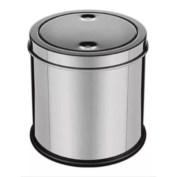 Lixeira Cesto de Lixo Inox 5L Basculante Banheiro Cozinha - Ecos Imagem de Lixeira Cesto de Lixo Inox 5L Basculante Banheiro Cozinha