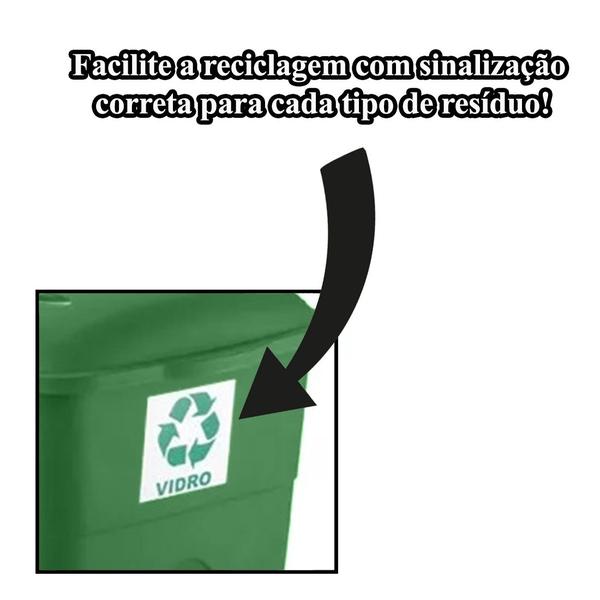 Imagem de Lixeira Cesto Pedal 30L Coleta Seletiva Reciclagem