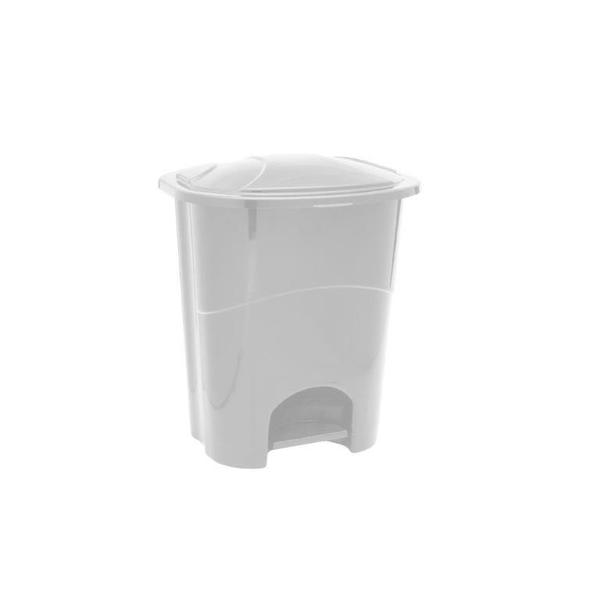 Lixeira Com Pedal 10 litros Branca 23x30x34Cm 479 Paramount Imagem de Lixeira Com Pedal 10 litros Branca 23x30x34Cm 479 Paramount