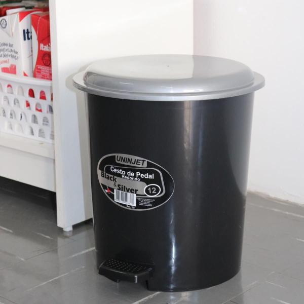 Imagem de Lixeira Com Pedal 12 Litros Cesto De Lixo Cozinha Banheiro