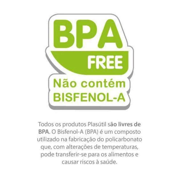 Imagem de Lixeira com Tampa Basculante 28 litros Branca BPA Free - Plasútil