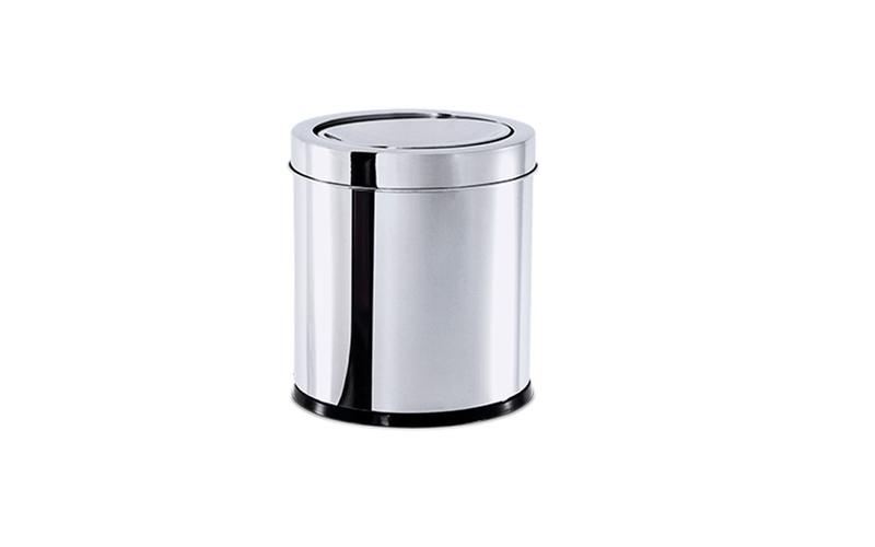 Imagem de Lixeira com Tampa Basculante Brinox Decorline 5,4 L - Ø 18,5 x 20 cm Aço Inox