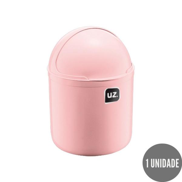 Imagem de Lixeira com Tampa p Escritorio Gourmet Rosa Bebe 4L