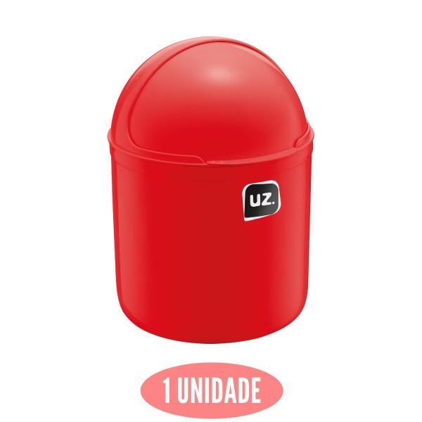 Imagem de Lixeira com Tampa Plastica p Banheiro Vermelho 4L