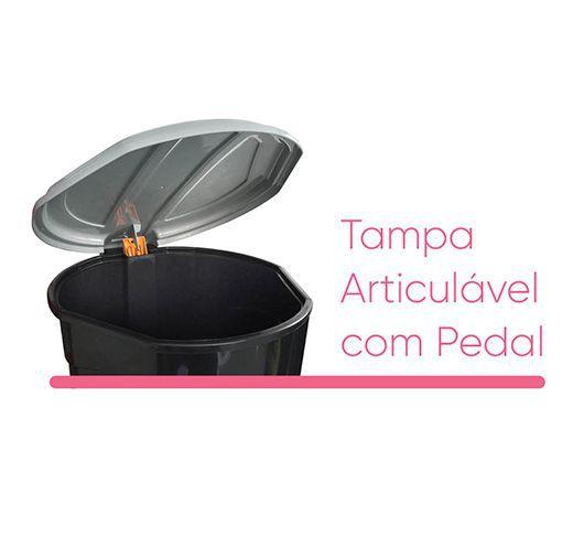 Imagem de Lixeira De Chão Com Pedal e Tampa 30 Litros Multiuso