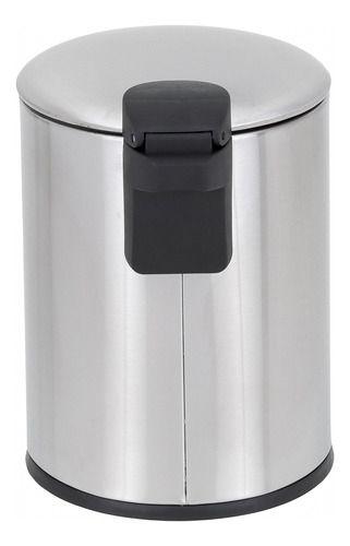 Imagem de Lixeira De Chao Para Banheiro 3l Inox 24x24x17cm - Redonda