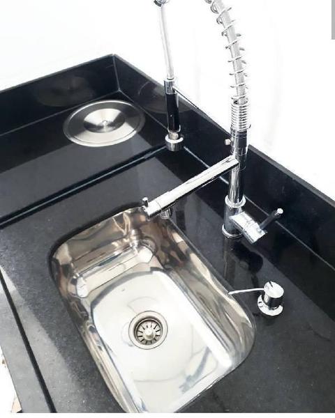 Imagem de Lixeira De Embutir 05 Litros Inox Pias Bancadas Mármores