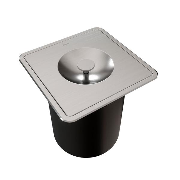 Imagem de Lixeira de Embutir Quadrada Inox 6L Docol