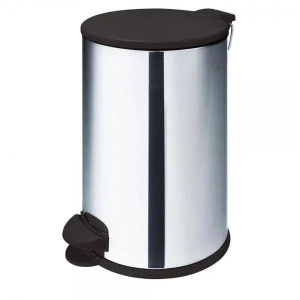 Imagem de Lixeira De Pedal Aço Inox 12L Com Tampa Preto - Martinazzo