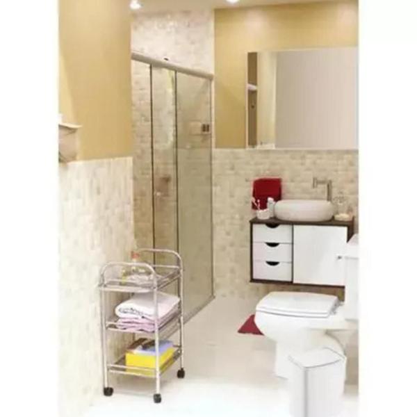 Imagem de Lixeira De Plasico Retangular Touch 20L Branco Nobre - Mood