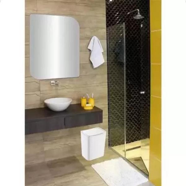 Imagem de Lixeira De Plasico Retangular Touch 20L Branco Nobre - Mood