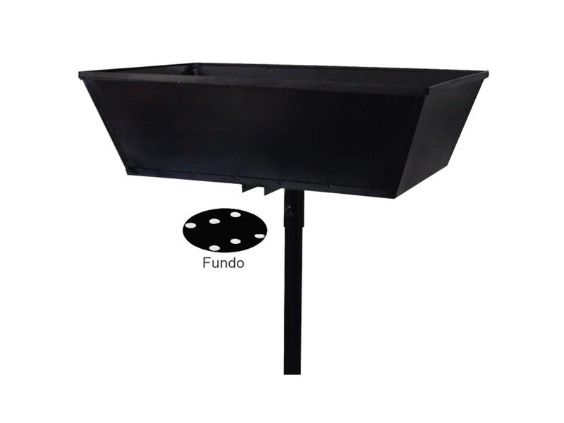 Lixeira de Rua Modelo Retangular 60cm - Santa Edwirges Imagem de Lixeira de Rua Modelo Retangular 60cm