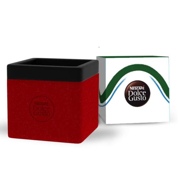 Imagem de Lixeira Depósito Cápsula Cafeteira Dolce Gusto Vermelho