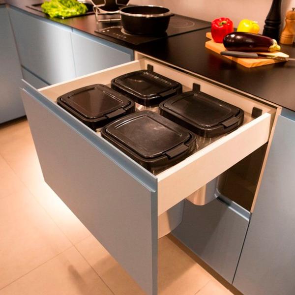 Imagem de Lixeira Destine Inox com 01 Balde e Porta-Objetos 270x310x360 mm 4319 Masutti Copat