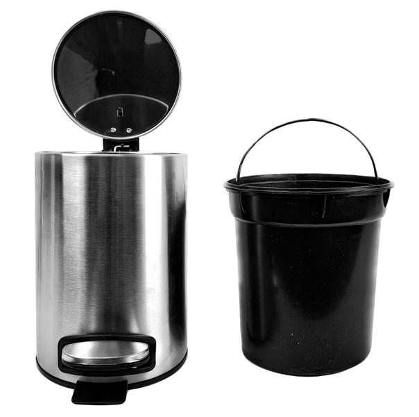 Lixeira em aço inox com pedal 5 litros - mimo style Imagem de Lixeira em aço inox com pedal 5 litros - mimo style