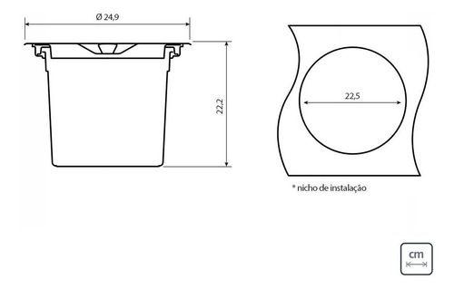 Imagem de Lixeira Embutir Tramontina Clean Round Aço Inox 5 L