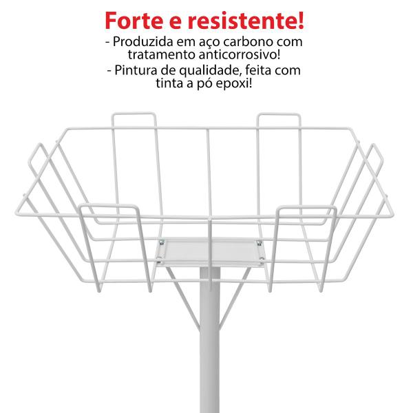 Imagem de Lixeira Externa P/ Calçada Rua Montável em Aço Resistente